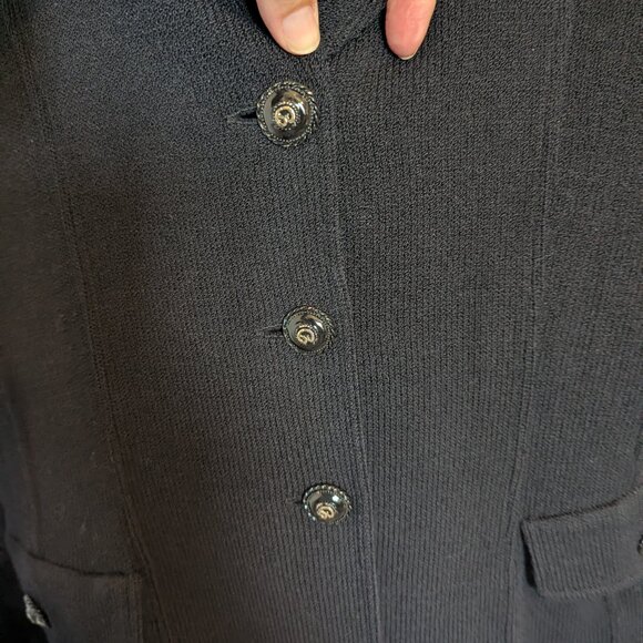 Vintage St. John Collection Santana Knit Blazer | 16 | Black | EVC | USA Made - Picture 3 of 10